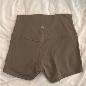Lululemon Women's High-Waisted Tan Shorts